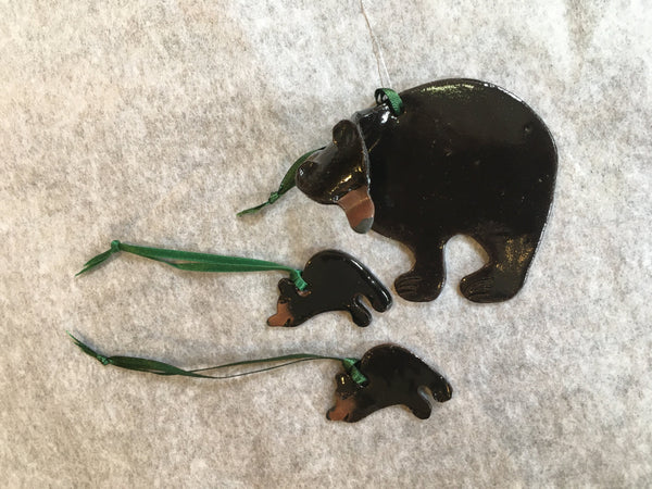 Bear and Cubs Ornament Set